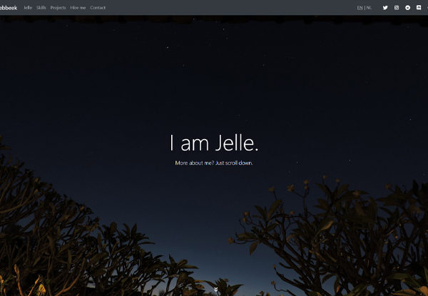 A picture of the website jelleglebbeek.com