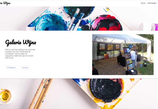 A picture of the website galeriewijna.nl